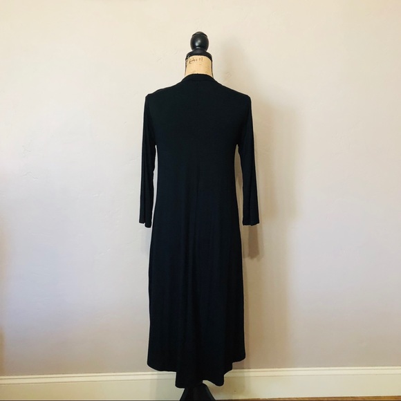 Black Chocker Dress With 3/4 Sleeves - Picture 5 of 5
